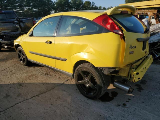 3FAFP31382R168722 - 2002 FORD FOCUS ZX3 YELLOW photo 3