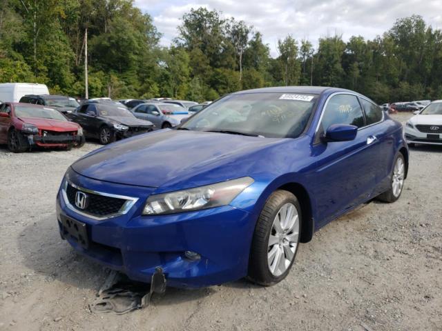 1HGCS22888A018047 - 2008 HONDA ACCORD EXL BLUE photo 2