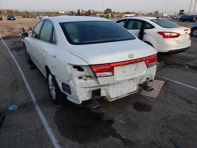 KMHFC46F27A140572 - 2007 HYUNDAI AZERA SE WHITE photo 9