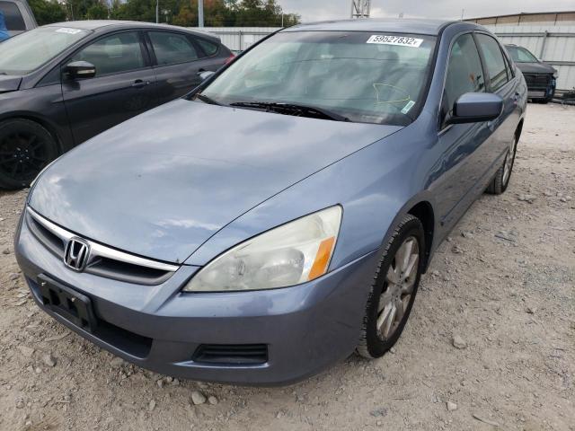 1HGCM66497A016315 - 2007 HONDA ACCORD SEI BLUE photo 2