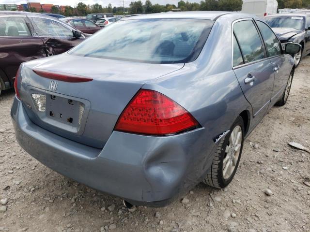 1HGCM66497A016315 - 2007 HONDA ACCORD SEI BLUE photo 4