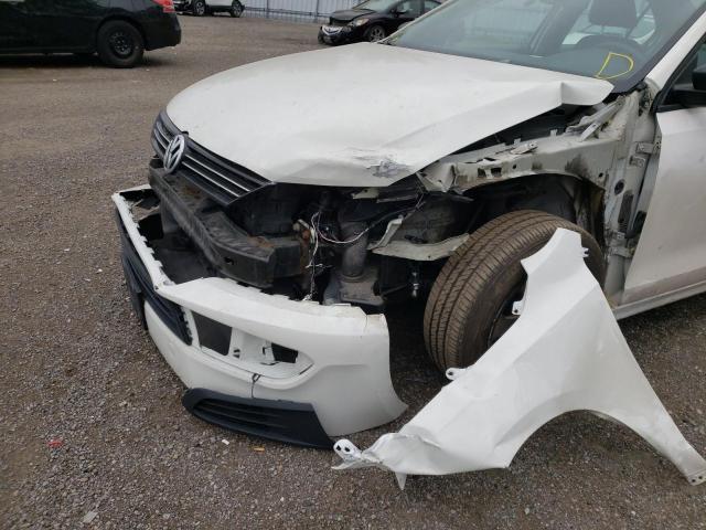 3VW2K7AJ7DM300329 - 2013 VOLKSWAGEN JETTA BASE Սպիտակ լուսանկար 9