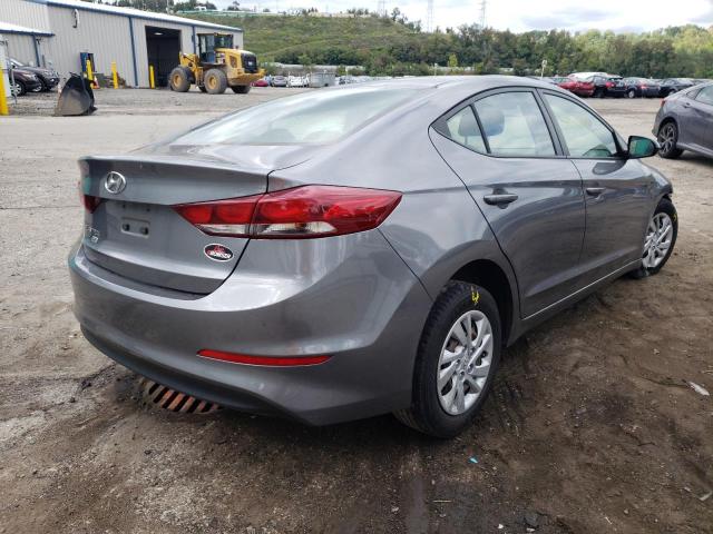 5NPD74LF5JH257244 - 2018 HYUNDAI ELANTRA SE GRAY photo 4