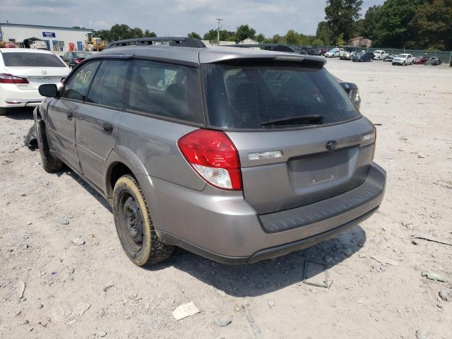 4S4BP60CX87336531 - 2008 SUBARU OUTBACK GRAY photo 3