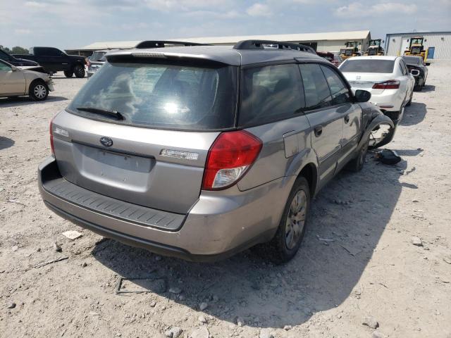 4S4BP60CX87336531 - 2008 SUBARU OUTBACK GRAY photo 4