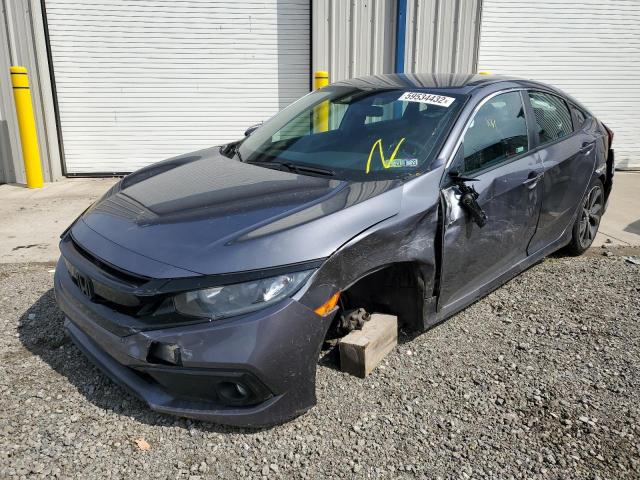 2HGFC2F85LH505141 - 2020 HONDA CIVIC SPOR GRAY photo 2