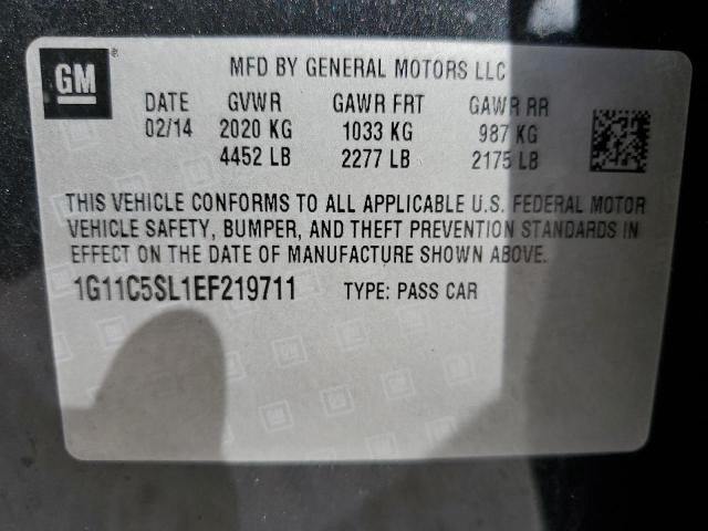 1G11C5SL1EF219711 - 2014 CHEVROLET MALIBU 1LT Grau Foto 10