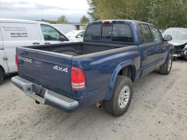 1B7HG38N62S563206 - 2002 DODGE DAKOTA QUA BLUE photo 4