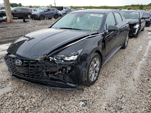 KMHL64JA6MA147820 - 2021 HYUNDAI SONATA SEL BLACK photo 2