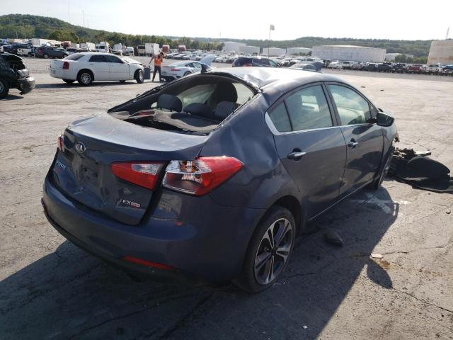 KNAFX4A88E5091401 - 2014 KIA FORTE EX CHARCOAL photo 4