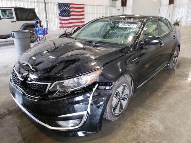 KNAGM4AD8C5035630 - 2012 KIA OPTIMA HYB BLACK photo 2