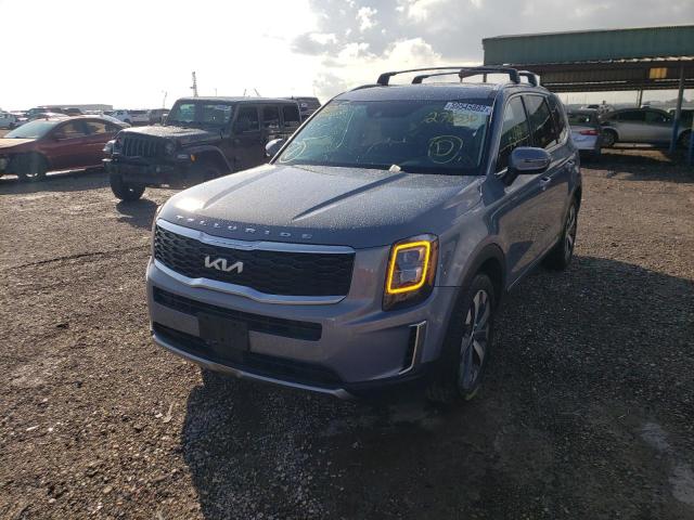 5XYP34HC6NG278530 - 2022 KIA TELLURIDE GRAY photo 2