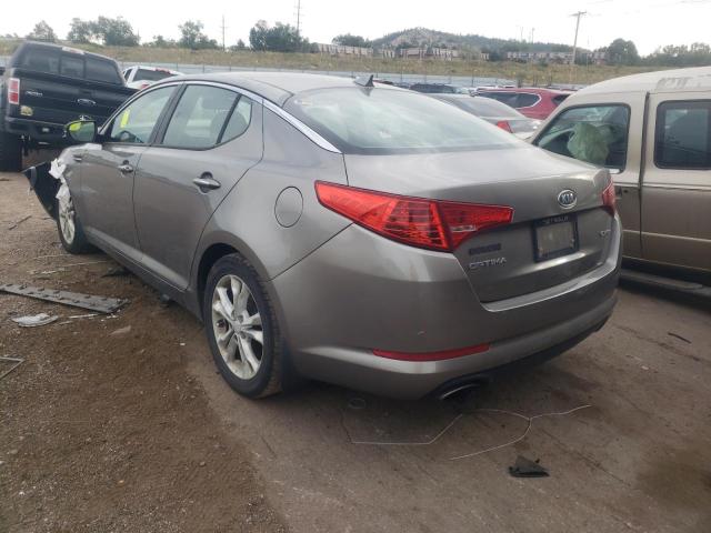 5XXGN4A70CG086500 - 2012 KIA OPTIMA EX GRAY photo 3