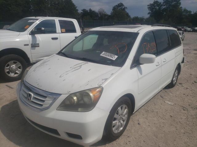 5FNRL38769B036534 - 2009 HONDA ODYSSEY EX WHITE photo 2