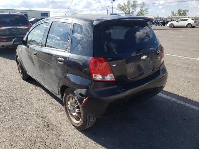 KL1TD62615B329833 - 2005 CHEVROLET AVEO BASE BLACK photo 3