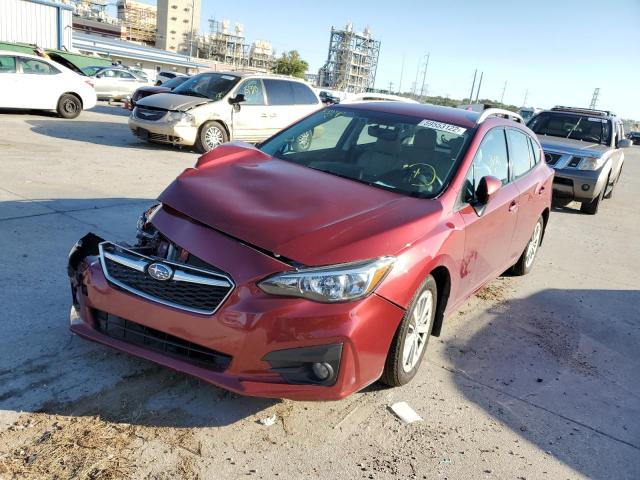 4S3GTAD6XH3708454 - 2017 SUBARU IMPREZA PR MAROON photo 2