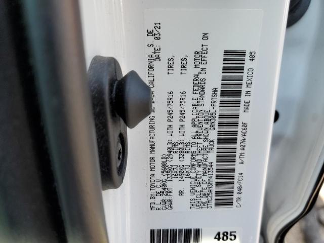 3TMCZ5AN3MM413544 - 2021 TOYOTA TACOMA DOUBLE CAB  照片 10