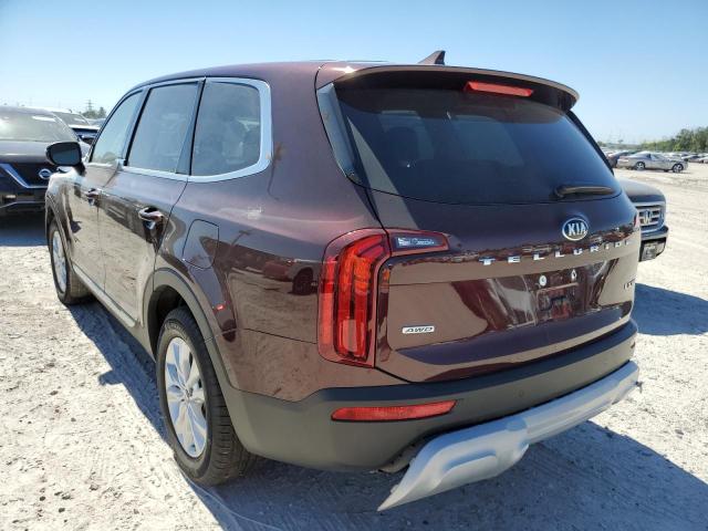 5XYP2DHC8LG076451 - 2020 KIA TELLURIDE BURGUNDY photo 3