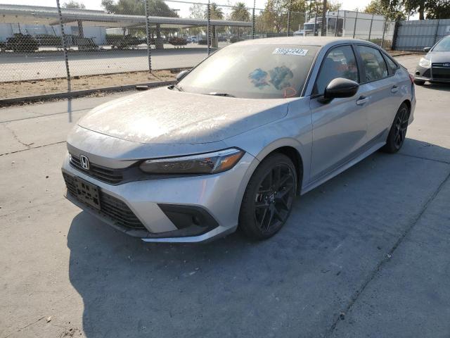 2HGFE2F53NH553627 - 2022 HONDA CIVIC SPOR SILVER photo 2