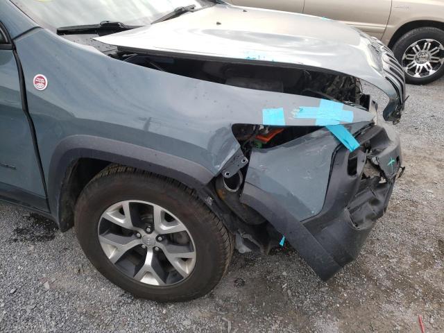 1C4PJMBS7FW686593 - 2015 JEEP CHEROKEE T GRAY photo 9