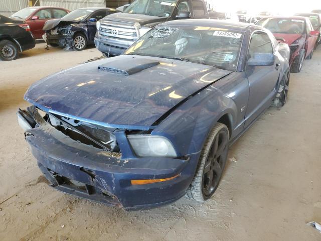 1ZVHT82H485110590 - 2008 FORD MUSTANG GT BLUE photo 2