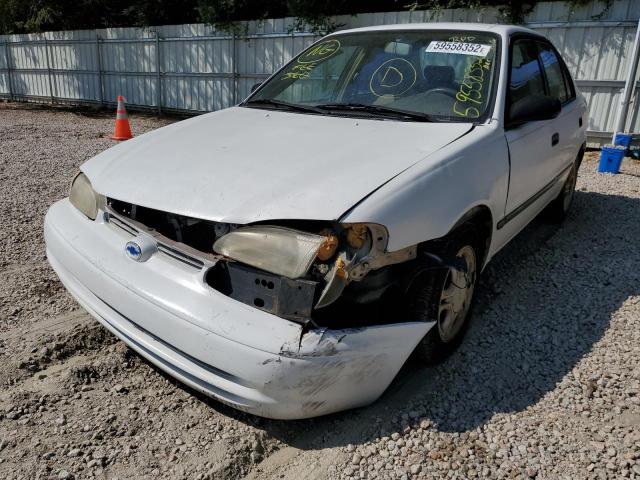 1Y1SK5289XZ433434 - 1999 CHEVROLET GEO PRIZM თეთრი ფოტო 2