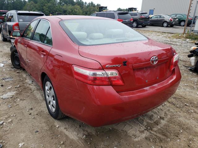 4T1BE46K48U258290 - 2008 TOYOTA CAMRY CE RED photo 3