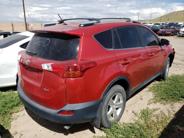 2T3WFREV0DW027959 - 2013 TOYOTA RAV4 XLE RED photo 4