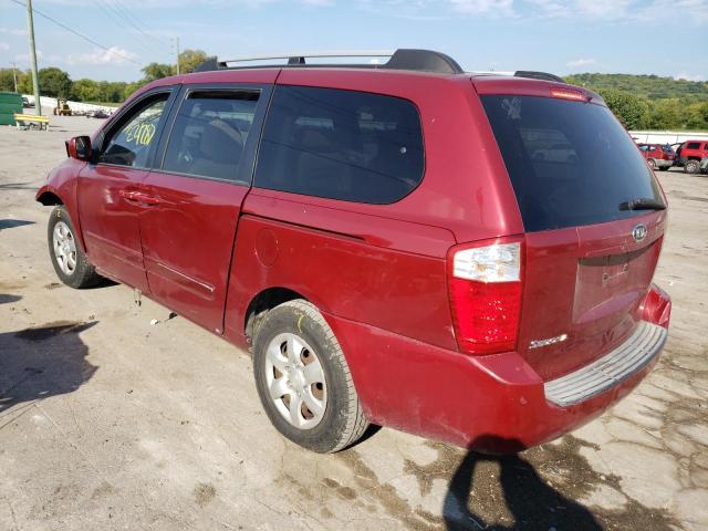 KNDMB233886230231 - 2008 KIA SEDONA MAROON photo 3