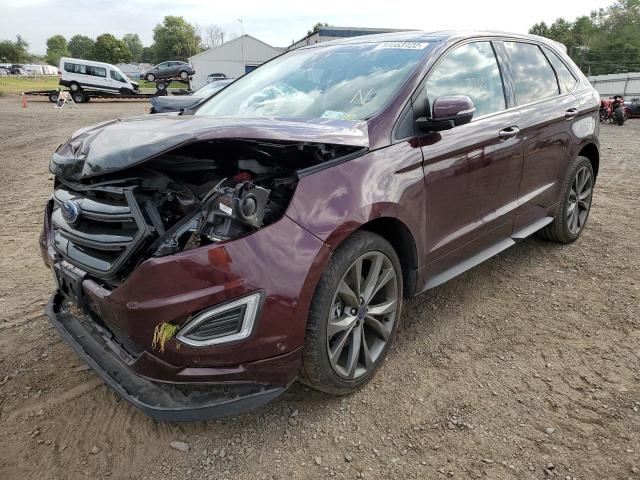 2FMPK4AP0JBC42326 - 2018 FORD EDGE SPORT MAROON photo 2