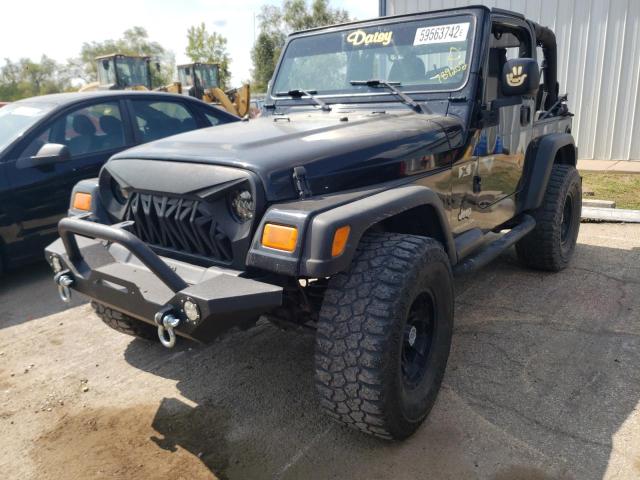 1J4FA39S34P789202 - 2004 JEEP WRANGLER X BLACK photo 2