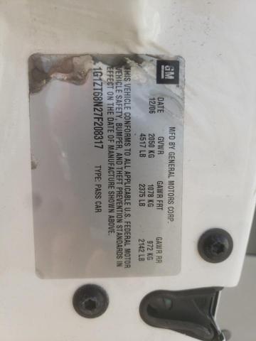 1G1ZT68N27F208317 - 2007 CHEVROLET MALIBU MAX 白色 照片 10