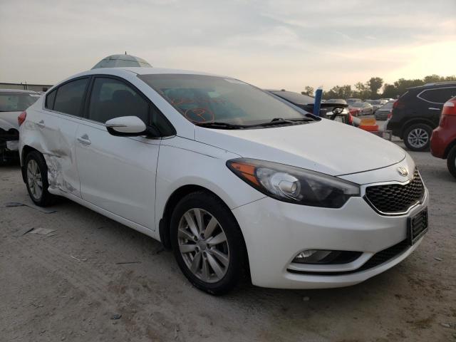 KNAFX4A84E5051977 - 2014 KIA FORTE EX WHITE photo 1