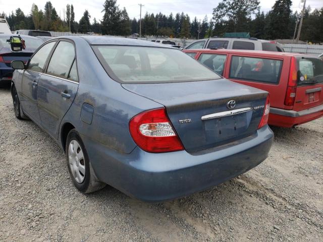 JTDBE32K940269100 - 2004 TOYOTA CAMRY LE BLUE photo 3