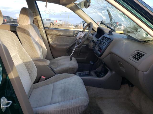 2HGEJ661XYH579822 - 2000 HONDA CIVIC BASE GREEN photo 5