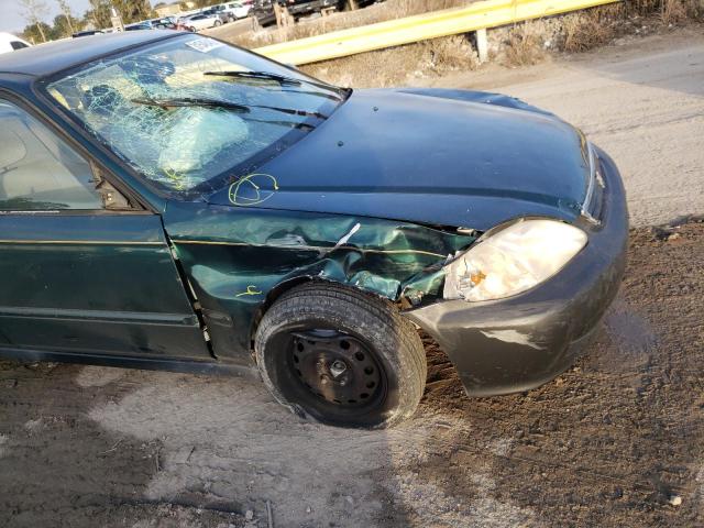 2HGEJ661XYH579822 - 2000 HONDA CIVIC BASE GREEN photo 9