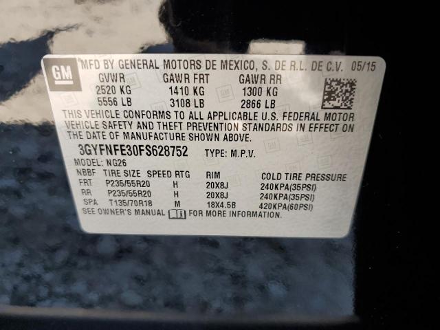 3GYFNFE30FS628752 - 2015 CADILLAC SRX PERFOR 黑色 照片 10