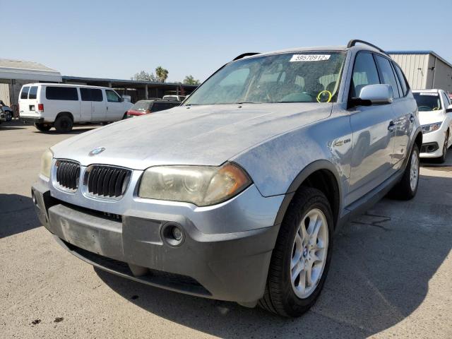 WBXPA73474WC35832 - 2004 BMW X3 2.5I BLUE photo 2