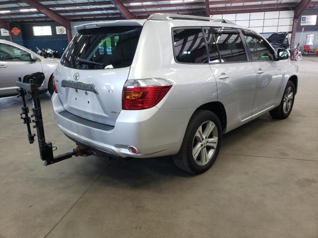 JTEES43A882076394 - 2008 TOYOTA HIGHLANDER SILVER photo 4