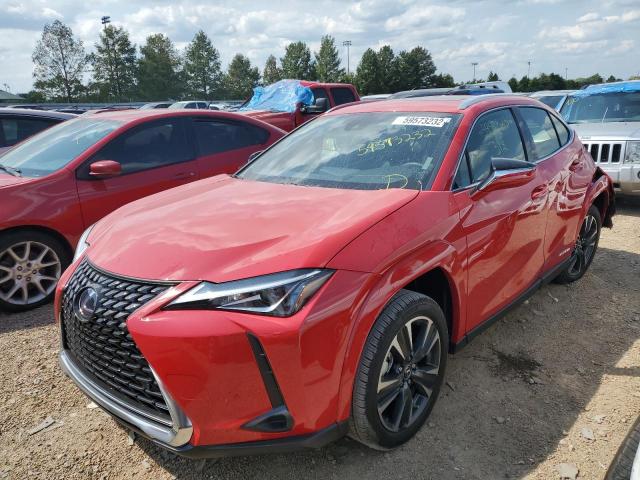 JTHP9JBH6N2063126 - 2022 LEXUS UX 250H BA RED photo 2