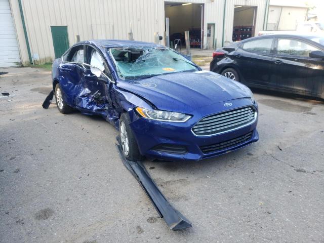 3FA6P0G74FR111724 - 2015 FORD FUSION S BLUE photo 1