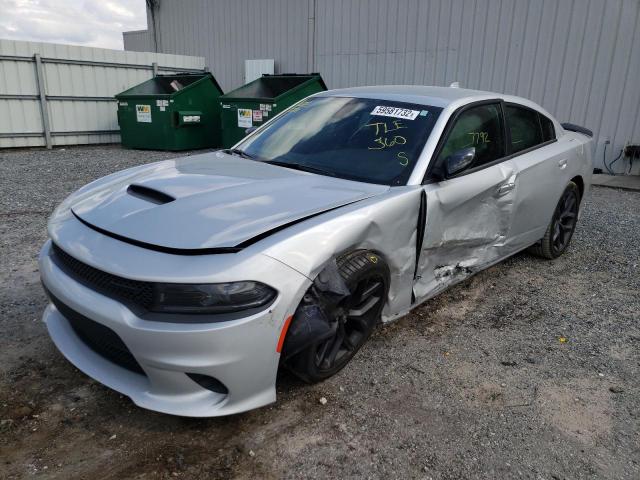 2C3CDXHG8NH153177 - 2022 DODGE CHARGER GT SILVER photo 2