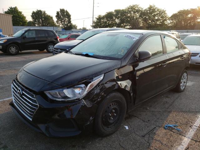 3KPC24A34KE061563 - 2019 HYUNDAI ACCENT SE BLACK photo 2