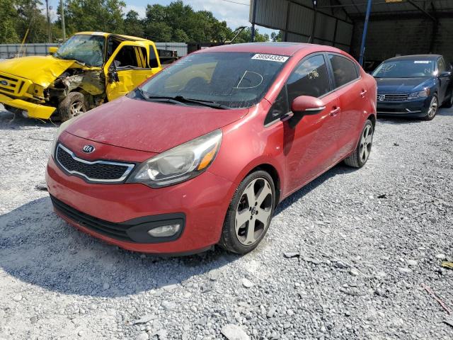 KNADN4A32E6328072 - 2014 KIA RIO EX RED photo 2