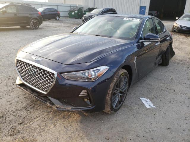 KMTG34LA9KU023212 - 2019 GENESIS G70 ELITE BLUE photo 2