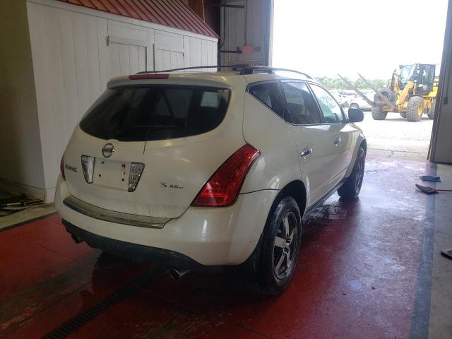 JN8AZ08W86W545635 - 2006 NISSAN MURANO SL WHITE photo 4