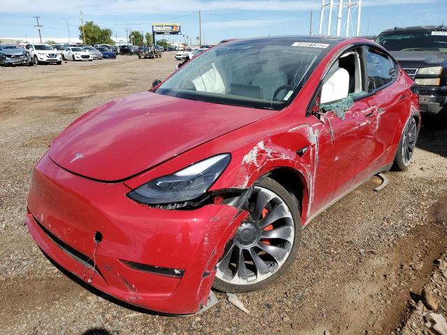 5YJYGDEF5MF272036 - 2021 TESLA MODEL Y Красный фото 2