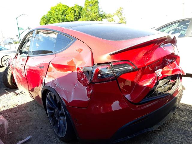 5YJYGDEF5MF272036 - 2021 TESLA MODEL Y Красный фото 3