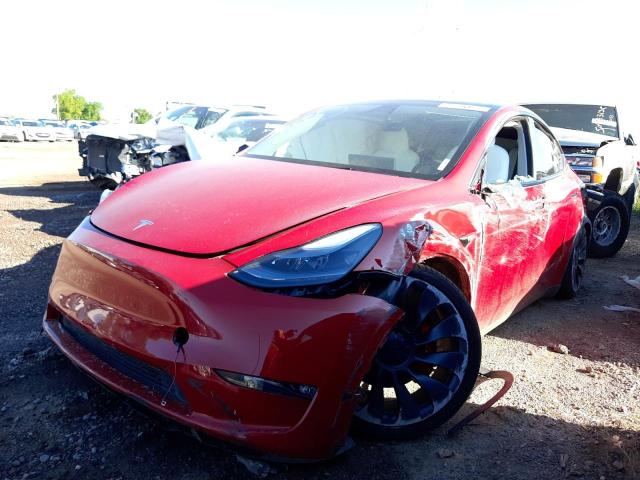 5YJYGDEF5MF272036 - 2021 TESLA MODEL Y Красный фото 9