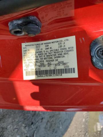 1N4AL24E98C129058 - 2008 NISSAN ALTIMA RED photo 10